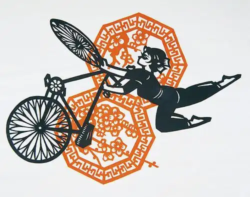 剪纸-中国杂技剪纸窗花中国礼品儿童手工艺福字画蔚县特色脸谱外事