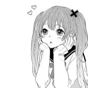 头像黑白女生侧脸头像qwq二次元简笔画女生可爱9张简笔画表白图片网