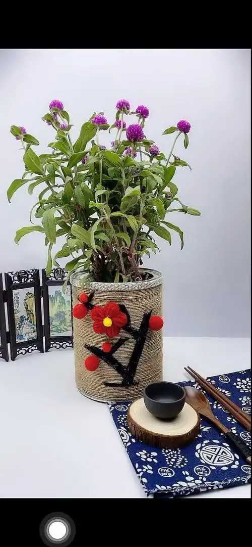 手工制作#奶粉罐不舍得扔,把它做成花盆,太美了