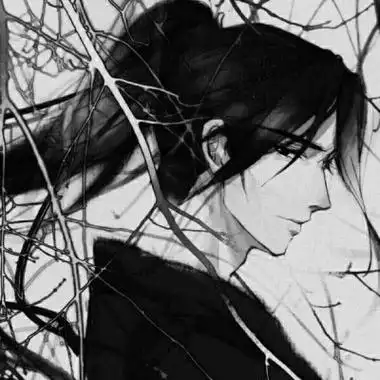 高清忧郁的古风动漫黑白男头图片,动漫头像图片