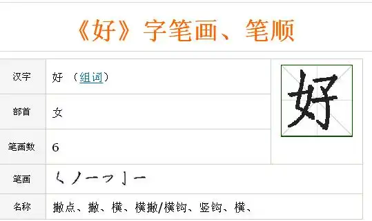好字第四画怎么读法