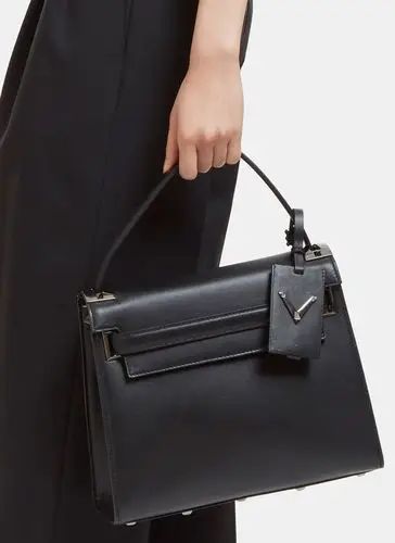 womens my rockstud medium leather handbag in black