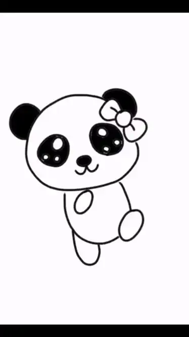 可爱小熊猫简笔画