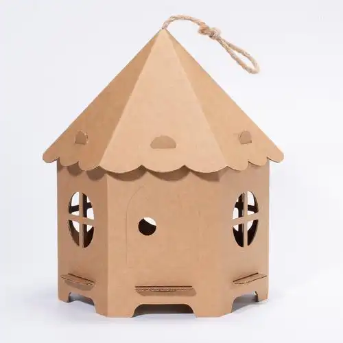 幼儿园手工装饰diy环创立体小房子型纸盒迷你纸板房子区角材料包