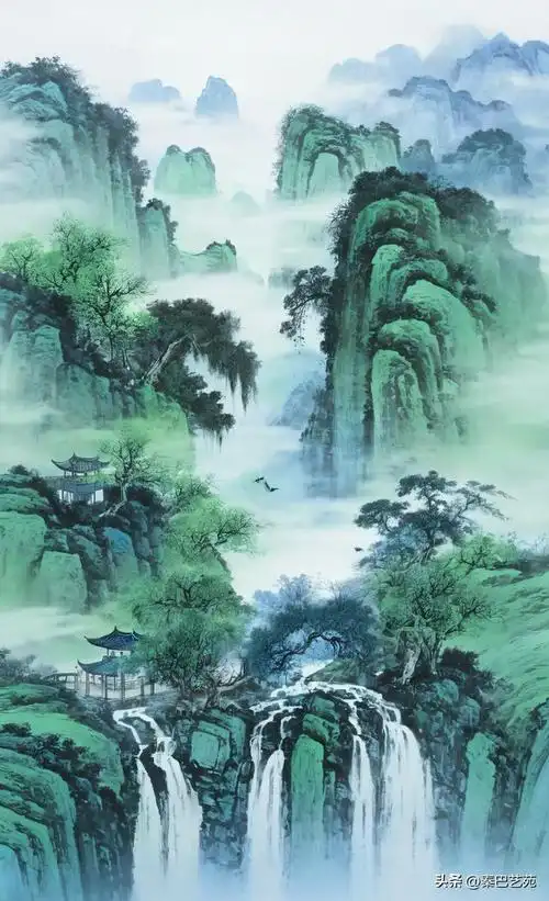 鸟语娇stable-diffusion绘画提示词:正向词:袁松年风格,中国画,水墨画