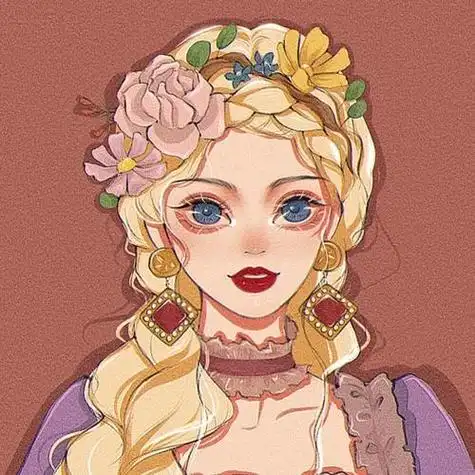 宫廷风迪士尼公主头像丨画师selina