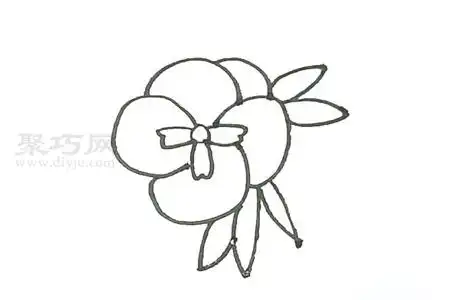 怎么画三色堇三色堇简笔画步骤