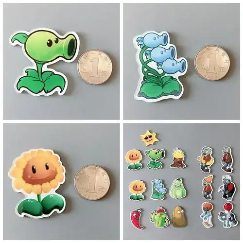 植物大战僵尸冰箱贴磁贴创意个性动漫卡通diy玩具吸铁石家居饰品