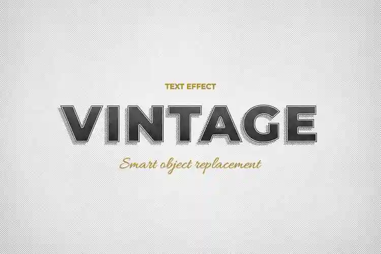 复古文字效果ps图层样式vintagetexteffect