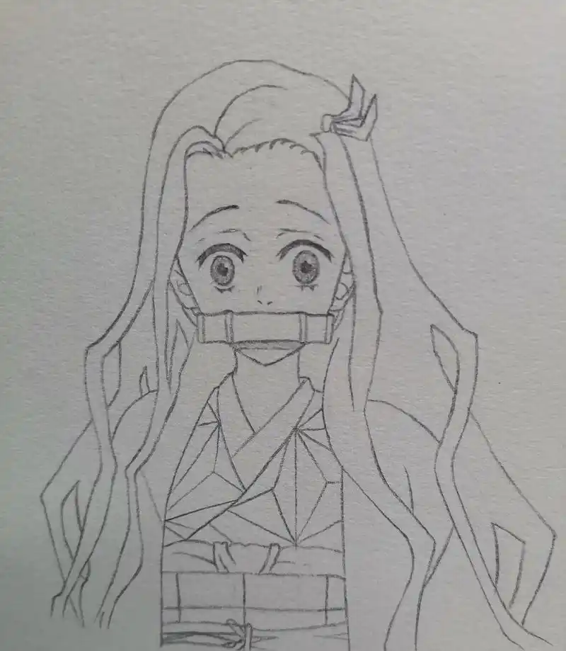 画渣日常 #临摹手绘 #鬼灭之刃祢豆子  一天天都很忙   - 抖音