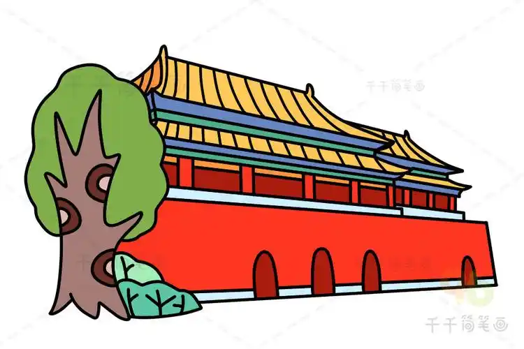 北京故宫简笔画