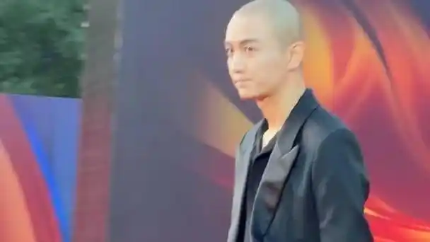 陈晓光头走红毯与主持人撞造型唐国强为其颁发年度男主角荣誉67