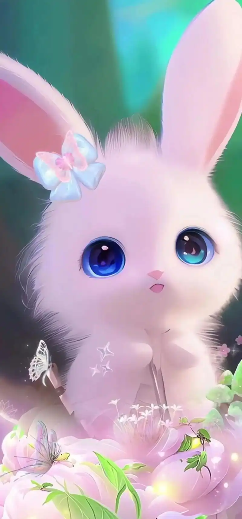 粉可爱的小兔子.#高清壁纸 - 抖音