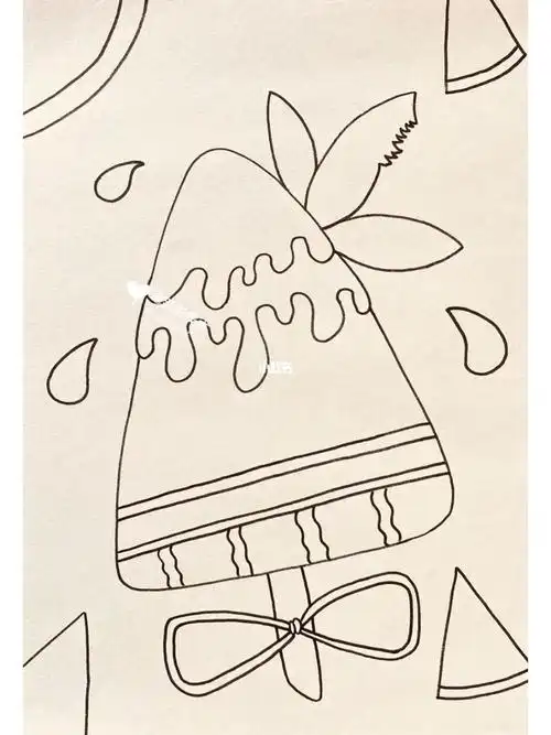 儿童画西瓜雪糕