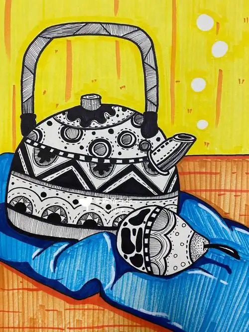 少儿美术线描35线描静物