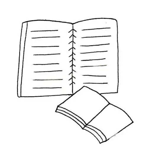 本子的简笔画手绘