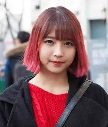 夏季最新短发发型:韩式短发 红色染发自然沉稳超洋气-昕薇网
