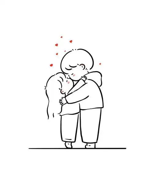 简简笔画|可爱情侣日常手绘头像手帐素材简笔画手帐手绘头像夏天去