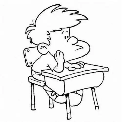 思考的简笔画 小孩思考的简笔画