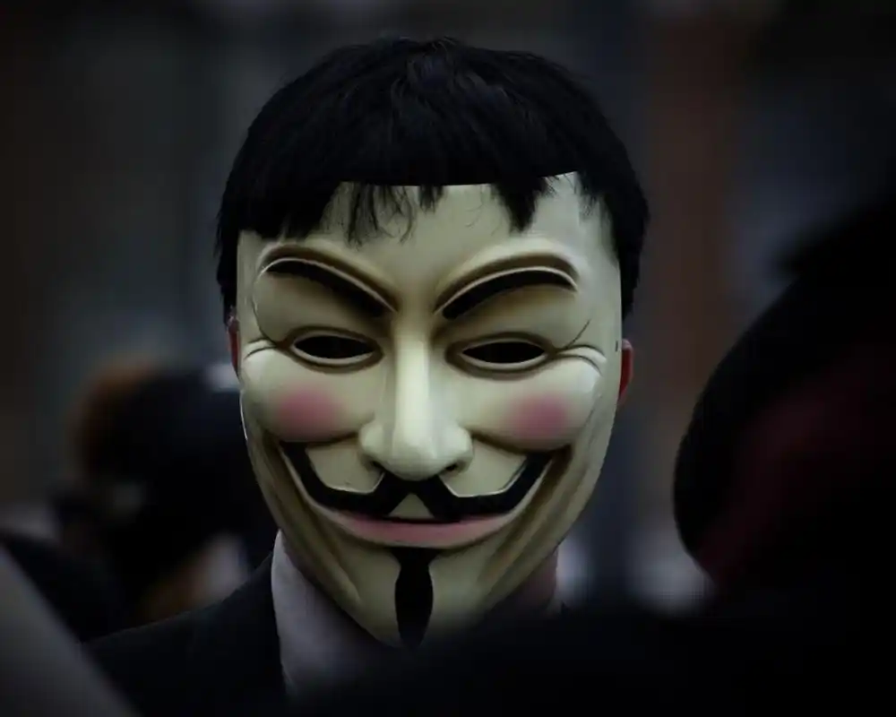 v字仇杀队黑色面具1280*1024桌面壁纸