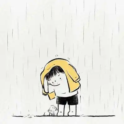 超萌可爱暖心治愈头像插画图片