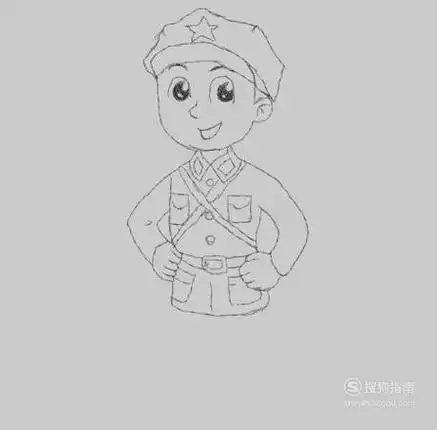 红军的裤子简笔画