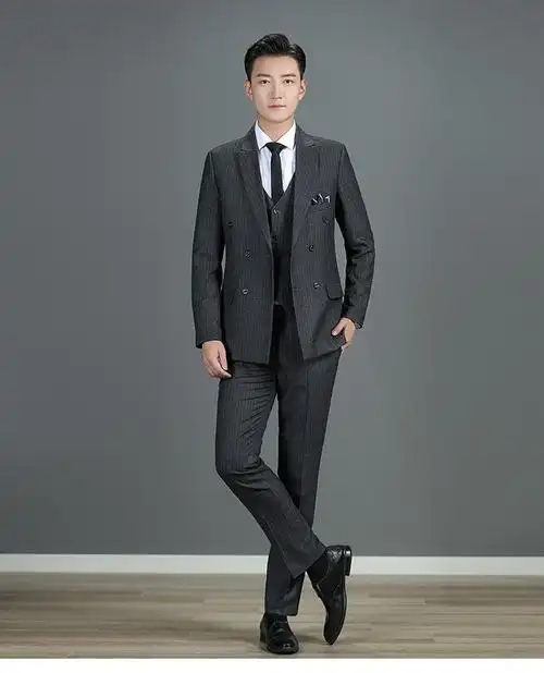 思慕登西服套装十八岁成人礼服正装男大学生英伦雅痞18士西装外套修身