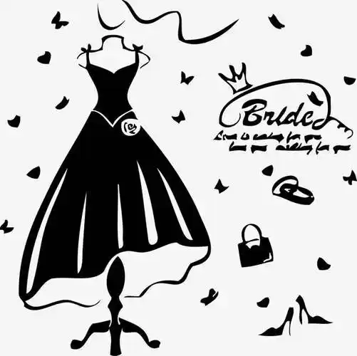 卡通女装婚纱裙子