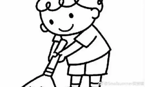 幼儿简笔画自己的事自己做