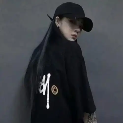 黑衣黑帽孤傲女人_霸气女生头像图片_扣扣居