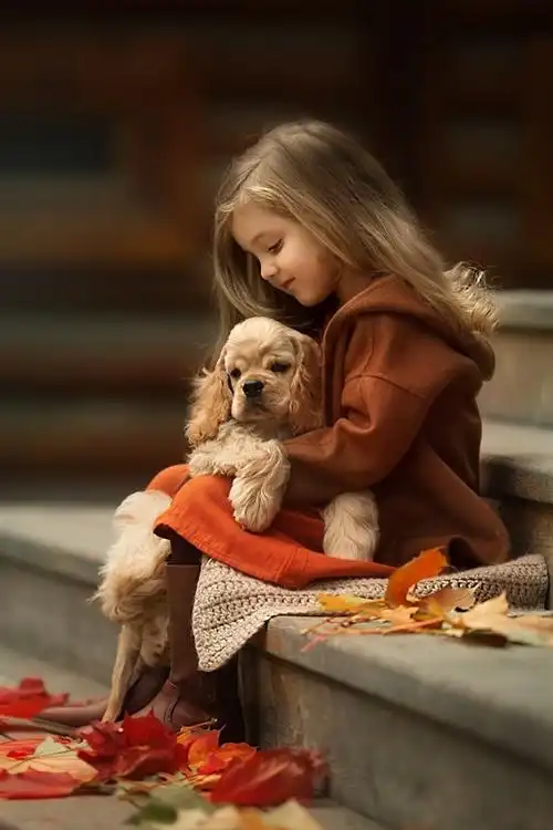 壁纸 可爱的小女孩和狗,朋友,梯子 2560x1600 hd 高清壁纸, 图片