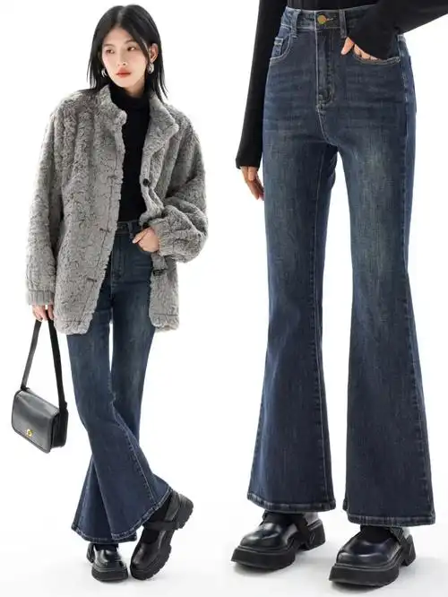 微喇牛仔裤这个颜色小众而特别