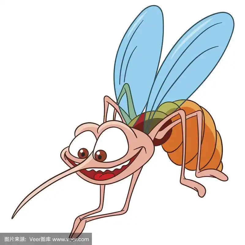 可爱的卡通蚊子
