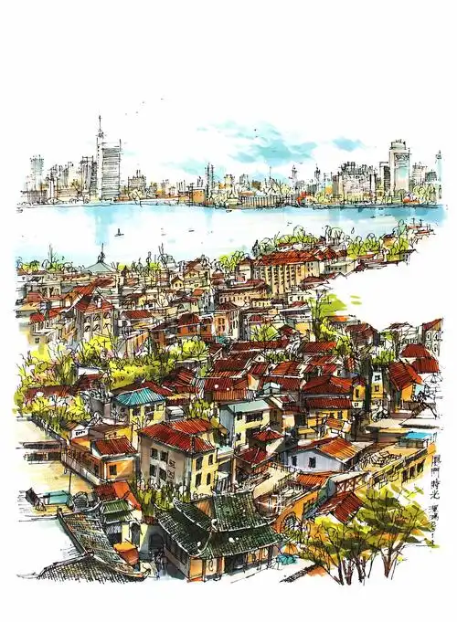 马克笔 风景速写(二)