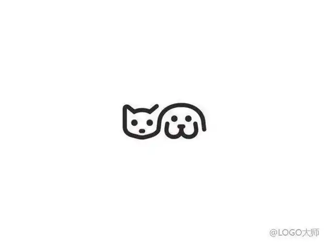 猫狗元素融合创意logo设计欣赏
