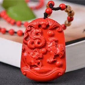 生肖属蛇牛鸡吉祥物巳酉丑三合金局贵人吊坠朱砂项链吊坠男女士款