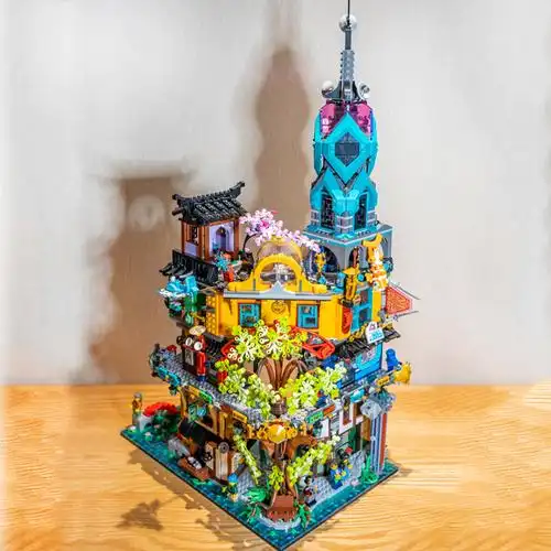 乐高幻影忍者城市花园总部大楼忍者码头神庙益智拼装积木玩具