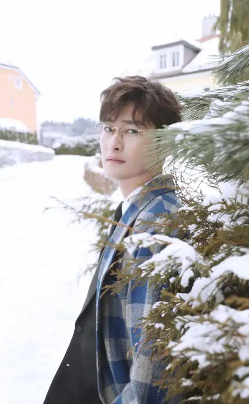 张翰帅气迷人瑞士写真图片