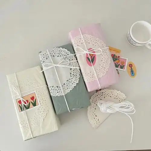 奶油色系雪梨纸礼物包装纸🎨