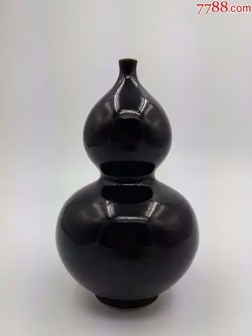 康熙乌金釉葫芦瓶