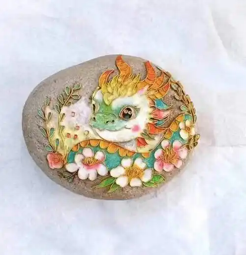 刘普红老师的石头画