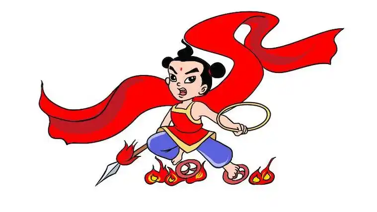 画哪吒人物简笔画步骤图片大全哪吒三头六臂简笔画图片哪吒简笔画画法