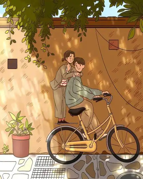 甜蜜且治愈的情侣日常场景插画特别温馨的感觉很舒服的画风