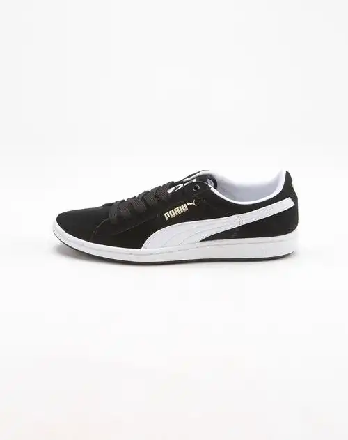 彪马puma男女鞋黑白色经典款金色logo时尚休闲板鞋35263506_唯品会