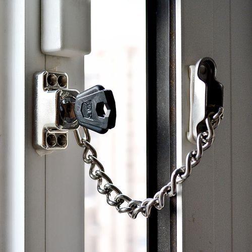 窗盾开窗不锈钢链条锁扣塑钢铝合金大门窗户防盗锁窗锁