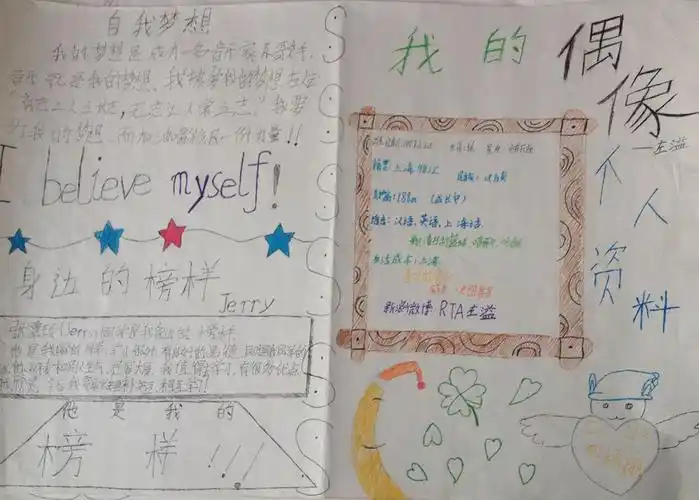 我的偶像手抄报大全