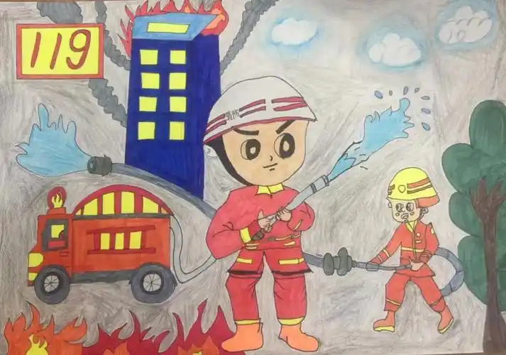 西固区福利西路小学四年级一班马万里《我是小小消防员》