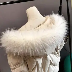 女式超大棉衣服毛毛领单买白色男士女士男式纯色米色毛边可拆