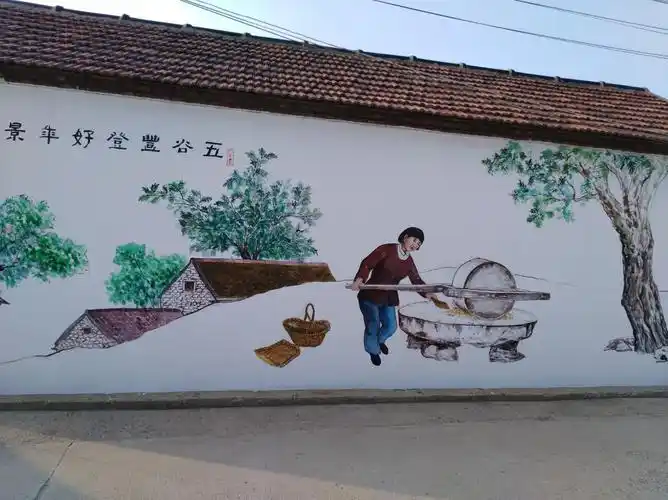 题尖古堆北村民居外墙壁画