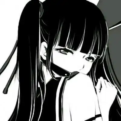 头像动漫满眼失望比较丧的头像女抑郁动漫图片黑白风二次元少女头像